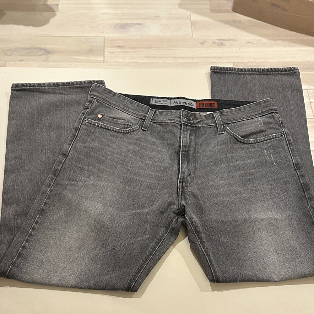 NEW! Levi's Men's Straight Gray Distressed Jeans